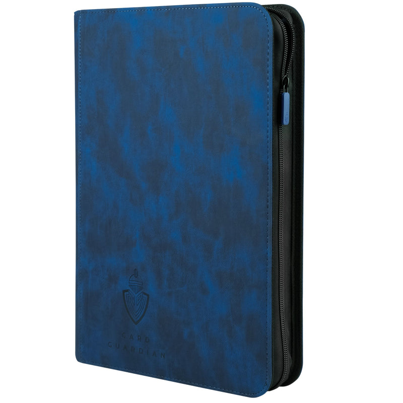 Card Guardian - 9 Pocket Premium Binder with Zipper for 504 Cards - Side Loading Pockets for Trading Card Games TCG (Blue) Card Guardian - 9 Pocket Premium Binder with Zipper for 504 Cards - Side Loading Pockets for Trading Card Games TCG (Blue)