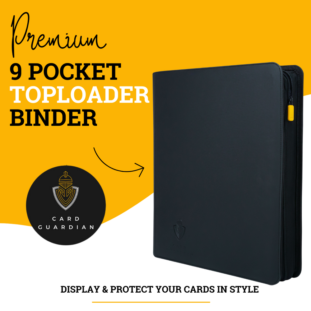 card guardian toploader binder 4-Pocket Black Toploader Binder for Trading Cards – Cardshellz main image 0