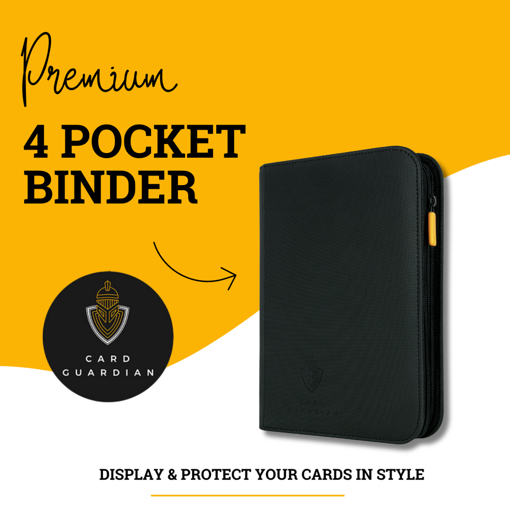 Card Guardian - Premium+ 4 Pocket Card Binder 160 Side Loading Pocket with Zipper For Trading Card Games TCG Red Card Guardian - Premium+ 4 Pocket Card Binder 160 Side Loading Pocket with Zipper For Trading Card Games TCG Red