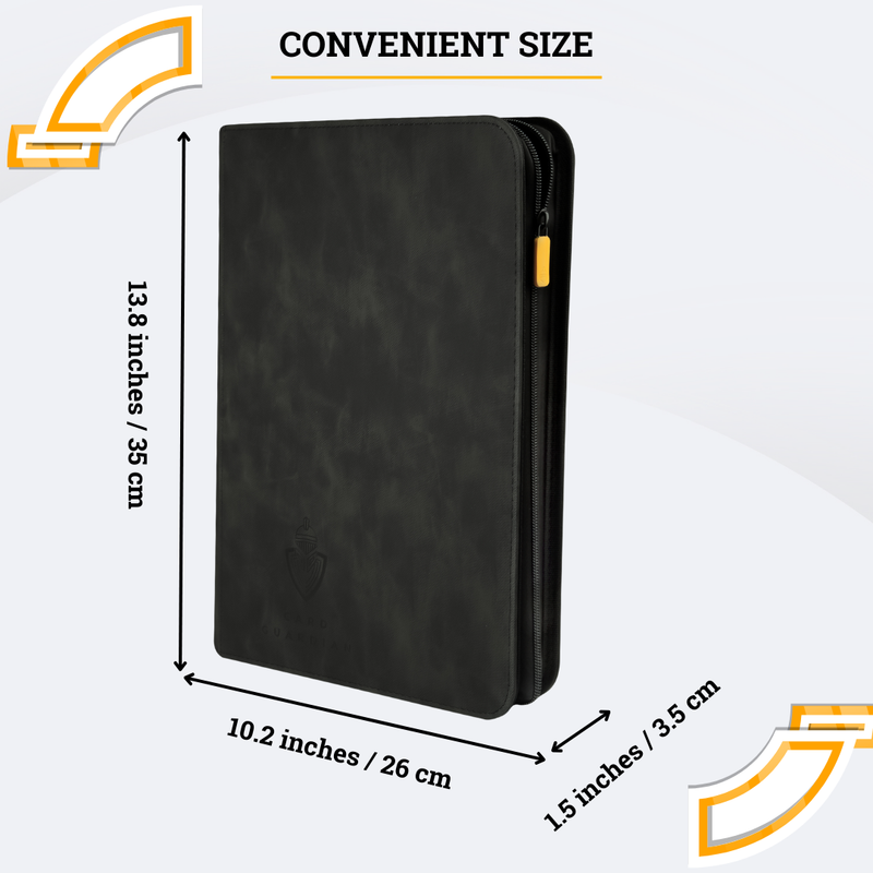 Card Guardian - 9 Pocket Premium Binder with Zipper for 504 Cards
