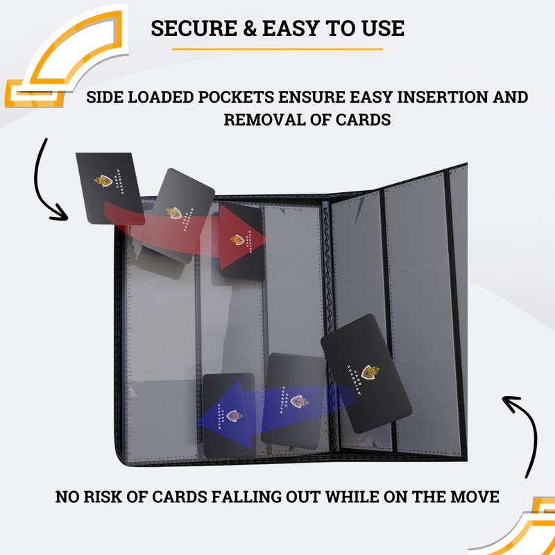 Card Guardian - 9 Pocket Premium Binder with Zipper for 504 Cards