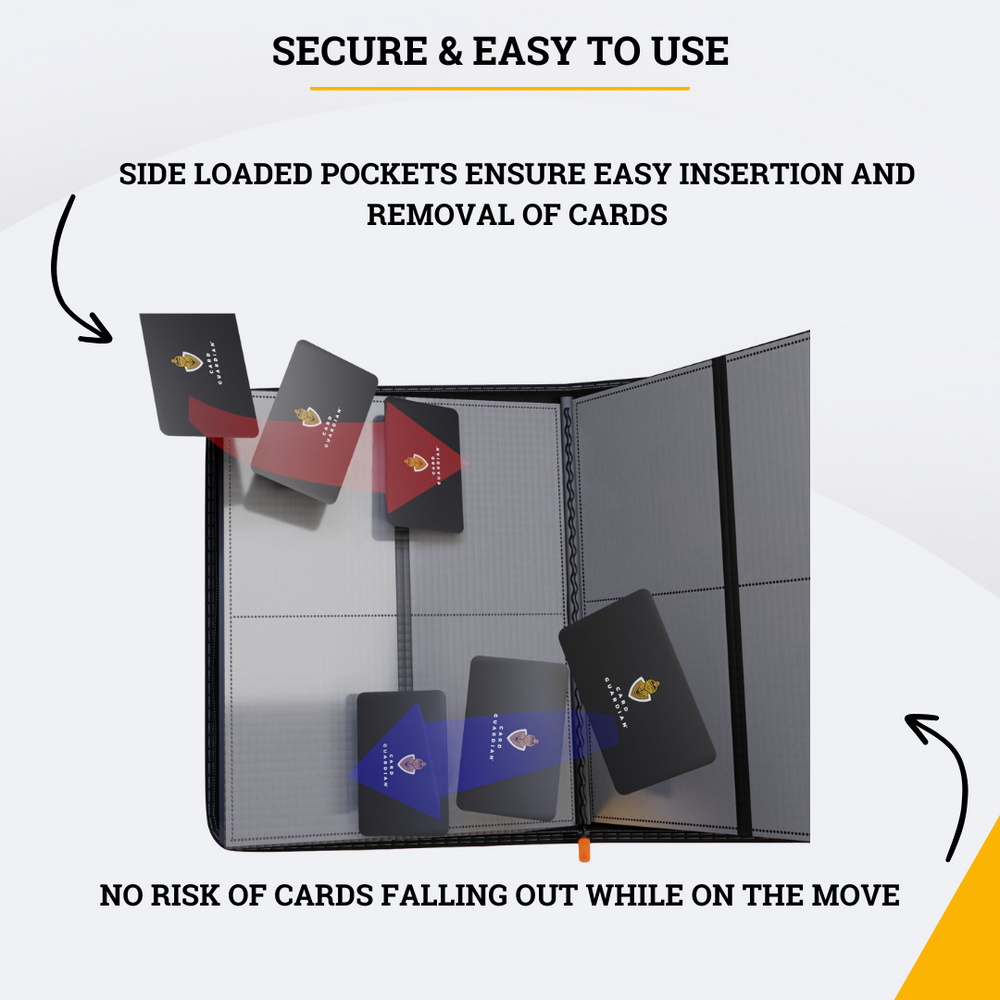 card guardian 4 pocket binder Amazon.com: Card Guardian - Toploader 4 Pocket Premium Binder with Zipper  for 160 Cards - Side Loaded Pockets