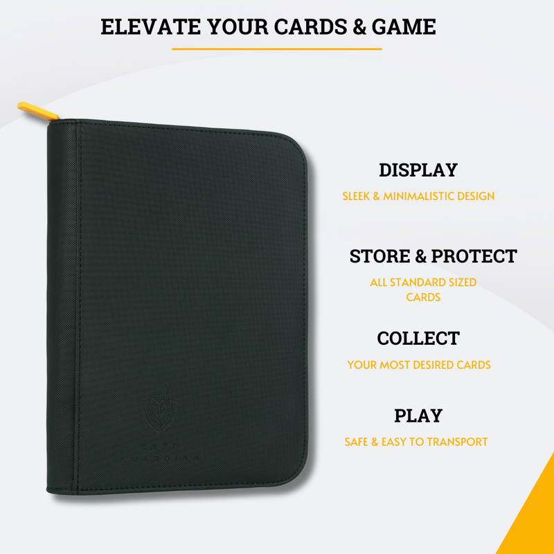 Card Guardian - Premium+ 4 Pocket Card Binder 160 Side Loading Pocket with Zipper For Trading Card Games TCG Red Card Guardian - Premium+ 4 Pocket Card Binder 160 Side Loading Pocket with Zipper For Trading Card Games TCG Red