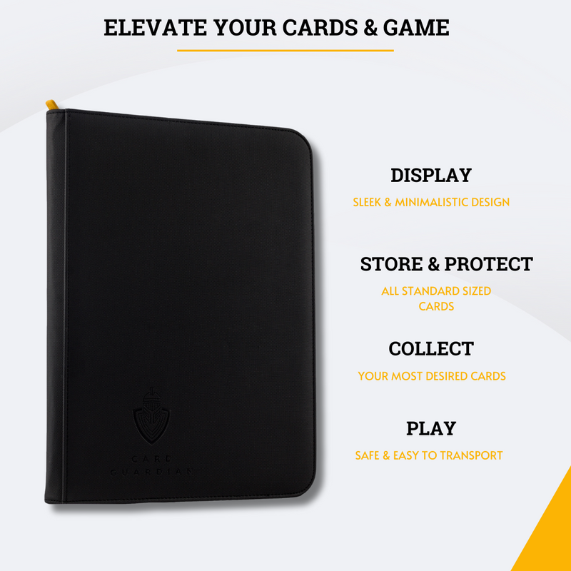 Card Guardian - 4 vakken premium binder, ritssluiting, ruimte voor 160 kaarten, compatibel met Magic, Yugioh, sportkaarten (rood Card Guardian - 4 vakken premium binder, ritssluiting, ruimte voor 160 kaarten, compatibel met Magic, Yugioh, sportkaarten (rood